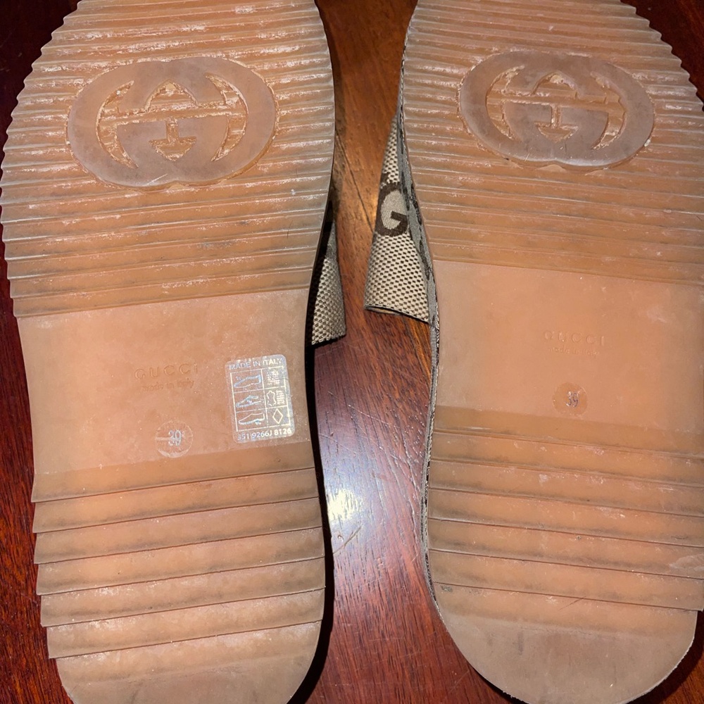 Gucci Angelina GG Logo Platform Slide Sandal - Picture 9 of 10